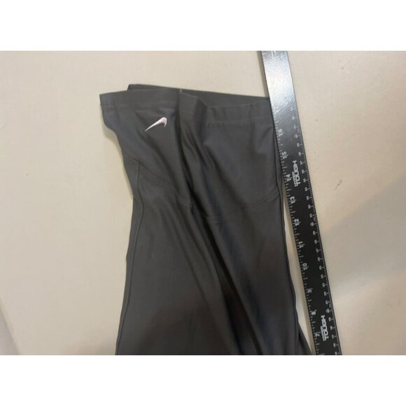 Nike Sz L Grey Lavender Crop Athetic Pants Running Crop Pants Vented Hem - Picture 8 of 9